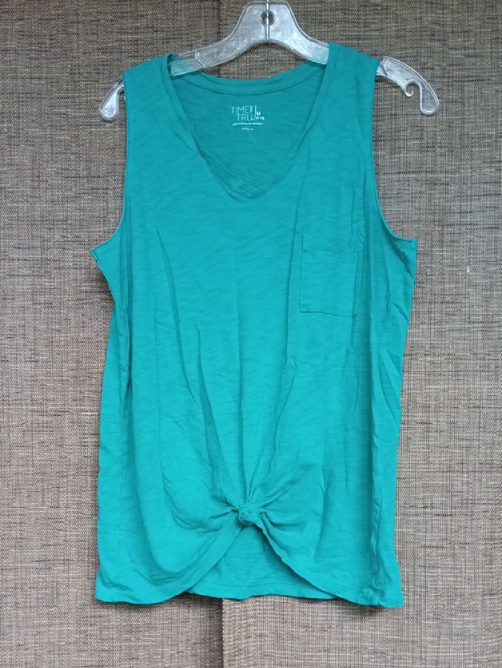 Tie Front Cotton Tank Top